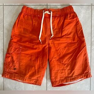 St. John’s Bay Swim Trunks - Orange / White, Small